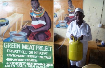 Community slaughterhouse turns waste into portable biogas
