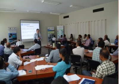 Parceria com o Instituto Indiano de Tecnologia, Madras, para abordar os impactos das mudan&ccedil;as clim&aacute;ticas na costa da ilha Maur&iacute;cia, atrav&eacute;s da capacita&ccedil;&atilde;o no campo da engenharia costeira